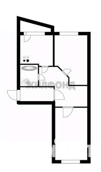 2-к квартира, вторичка, 51м2, 3/9 этаж