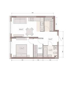 2-к квартира, вторичка, 47м2, 7/15 этаж