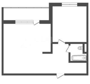 1-к квартира, вторичка, 31м2, 5/5 этаж
