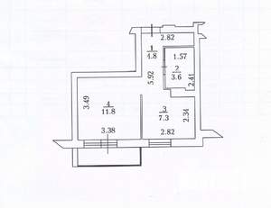1-к квартира, вторичка, 28м2, 11/16 этаж