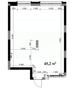2-к квартира, строящийся дом, 45м2, 3/15 этаж