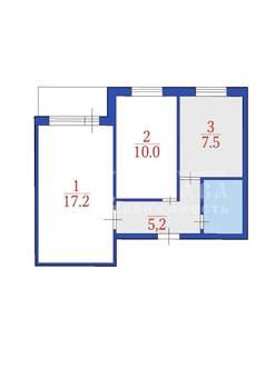 2-к квартира, вторичка, 43м2, 7/9 этаж