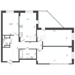 3-к квартира, вторичка, 95м2, 14/18 этаж