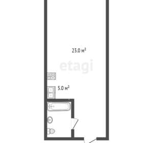 Студия квартира, вторичка, 23м2, 1/9 этаж
