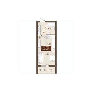 Студия квартира, вторичка, 31м2, 2/20 этаж