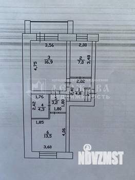 3-к квартира, вторичка, 50м2, 1/5 этаж