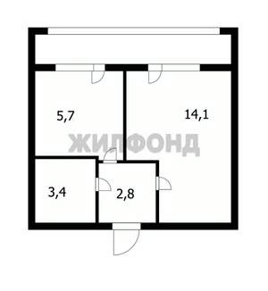 1-к квартира, вторичка, 32м2, 4/10 этаж