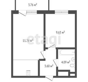 1-к квартира, вторичка, 30м2, 2/5 этаж