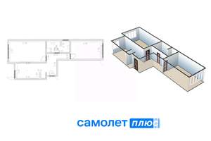 3-к квартира, вторичка, 57м2, 11/15 этаж