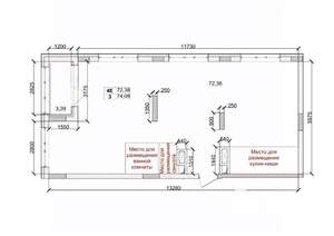 4-к квартира, вторичка, 74м2, 1/15 этаж