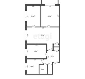 4-к квартира, вторичка, 58м2, 3/5 этаж