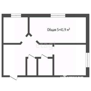 2-к квартира, вторичка, 42м2, 1/3 этаж