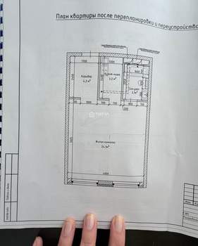 1-к квартира, вторичка, 36м2, 7/7 этаж