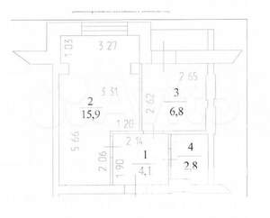 1-к квартира, вторичка, 30м2, 5/12 этаж