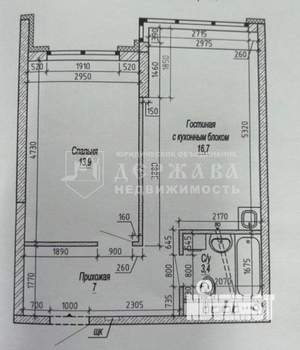 2-к квартира, вторичка, 41м2, 6/7 этаж
