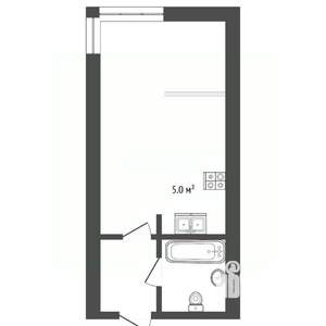 Студия квартира, вторичка, 27м2, 13/15 этаж