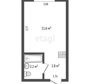Студия квартира, вторичка, 17м2, 6/9 этаж
