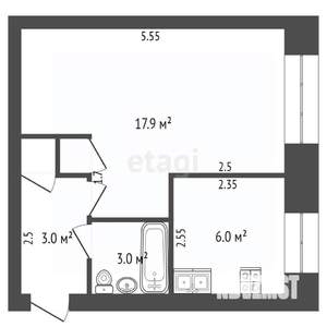1-к квартира, вторичка, 31м2, 4/4 этаж