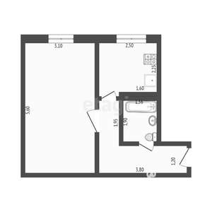 1-к квартира, вторичка, 30м2, 3/5 этаж