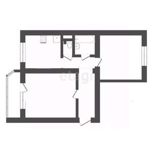 2-к квартира, вторичка, 53м2, 2/5 этаж