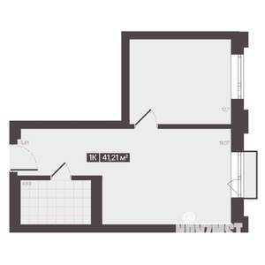 1-к квартира, строящийся дом, 41м2, 13/16 этаж
