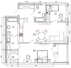 3-к квартира, вторичка, 87м2, 7/8 этаж