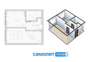 1-к квартира, вторичка, 32м2, 2/9 этаж