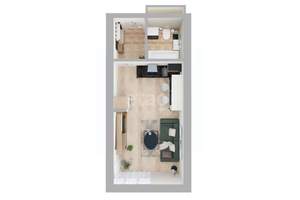 Студия квартира, вторичка, 28м2, 7/7 этаж