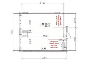 2-к квартира, вторичка, 38м2, 2/15 этаж