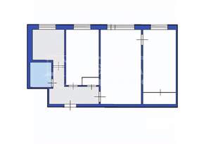 3-к квартира, вторичка, 58м2, 1/5 этаж