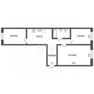 3-к квартира, вторичка, 73м2, 7/13 этаж