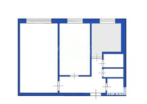 2-к квартира, вторичка, 44м2, 1/5 этаж