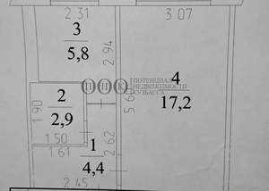 1-к квартира, вторичка, 30м2, 1/5 этаж