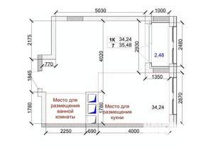 1-к квартира, вторичка, 35м2, 12/15 этаж