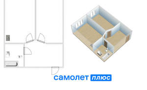 2-к квартира, вторичка, 48м2, 4/5 этаж