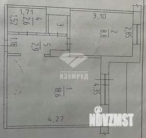 1-к квартира, вторичка, 34м2, 7/9 этаж