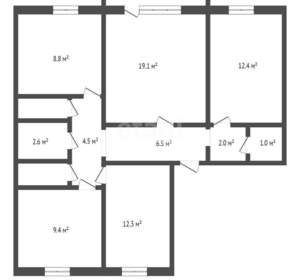 3-к квартира, вторичка, 84м2, 4/15 этаж