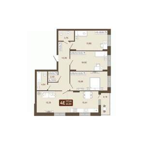 4-к квартира, вторичка, 108м2, 5/20 этаж