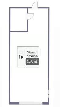 Студия квартира, вторичка, 19м2, 4/5 этаж