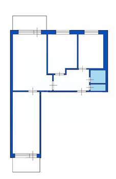 3-к квартира, вторичка, 62м2, 4/10 этаж
