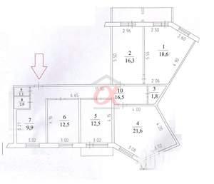 5-к квартира, вторичка, 114м2, 5/10 этаж
