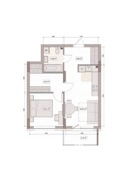 2-к квартира, вторичка, 45м2, 7/15 этаж