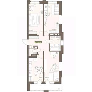 3-к квартира, вторичка, 78м2, 10/16 этаж