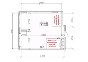 2-к квартира, вторичка, 38м2, 6/15 этаж
