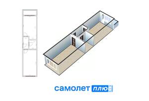 2-к квартира, вторичка, 56м2, 8/9 этаж