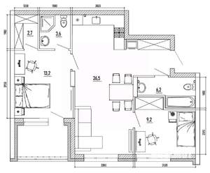 3-к квартира, вторичка, 74м2, 5/8 этаж
