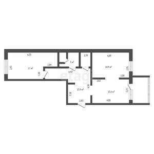 2-к квартира, вторичка, 82м2, 2/5 этаж