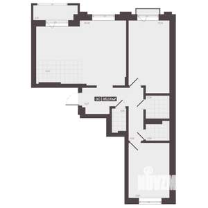 3-к квартира, строящийся дом, 85м2, 3/9 этаж