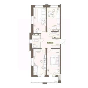 3-к квартира, вторичка, 78м2, 12/16 этаж