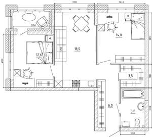 3-к квартира, вторичка, 68м2, 13/15 этаж